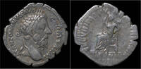 Roman denarius Marcus Aurelius AR denarius Securitas enthroned left- unpublished in RIC, BMC or