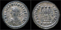 Roman follis Crispus silvered follis campgate