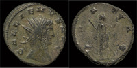 Roman antoninianus Gallienus billon antoninianus Pax standing left