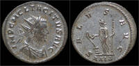 Roman antoninianus Tacitus silvered antoninianus Salus standing facing