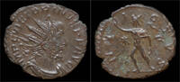 Roman antoninianus Victorinus billon antoninianus Sol walking left