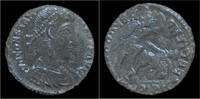 Roman AE3 Constantius II AE3 soldier spearing fallen horseman