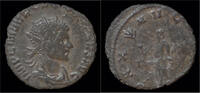 Roman antoninianus Quintillus AE antoninianus Pax standing facing