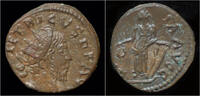 Roman antoninianus Tetricus I billon antoninianus Laetitia standing left