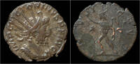 Roman antoninianus Victorinus billon antoninianus Sol standing left