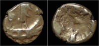 Celtic quarter stater Celtic Gallo-Belgic AV quarter stater "Geometric type".