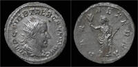 Roman antoninianus Trebonianus Gallus AR antoninianus Pax standing left
