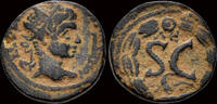 Seleucis and Pieria AE20 Seleucis and Pieria Antioch Elagabalus AE20 -