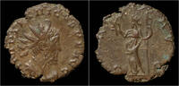 Roman antoninianus Tetricus I billon antoninianus Pax standing left