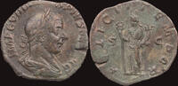 Roman sestertius Gordian III sestertius Felicitas standing left -