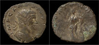 Roman antoninianus Claudius II Gothicus billon antoninianus Fortuna standing left