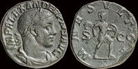 Roman sestertius Severus Alexander sestertius Mars walking right -