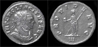 Roman antoninianus Tacitus silvered antoninianus Providentia standing facing