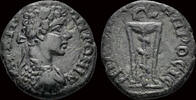 Moesia Inferior AE15 Moesia Inferior Nicopolis ad Istrum Caracalla AE15 tripod with serpent -