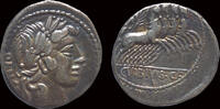 Roman denarius C. Vibius C.f. Pansa AR denarius -