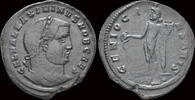 Roman follis Maximinus II Daia , as Caesar AE follis Genius standing left -