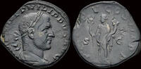 sestertius 244-249AD Roman Philip I AE sestertius Felicitas standing left VF+