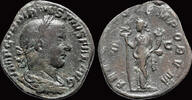Roman sestertius Gordian III sestertius Felicitas standing left -