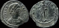 Roman AE nummus Helena, Augusta AE14 Pax standing left -