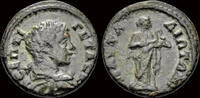 Thrace AE17 Thrace Pautalia Geta AE17 Hygeia standing right -
