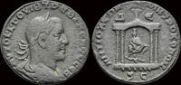 Seleucis and Pieria octassarion Seleucis and Pieria Antioch Trebonianus Gallus AE octassarion shrine -