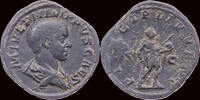 Roman sestertius Philip II AE sestertius Philip II standing right -