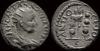 AE20 253-260AD Pisidia Pisidia Antiochia Valerian I AE20 Aquila between two signa VF+