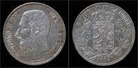 Belgium 5 frank Belgium Leopold II 5 frank 1865