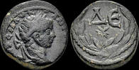 Seleucis and Pieria AE19 Seleucis and Pieria Antioch Elagabalus AE19 text in laurel wreath -