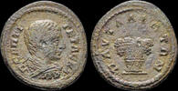 Thrace AE20 Thrace Pautalia Geta, as Caesar AE20 basket with grapes -