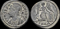 Roman follis Commemorative Series AE follis Victory standing left on prow -