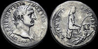 Kilikia tetradrachm Kilikia Tarsos Trajan AR tetradrachm city-goddess seated right -