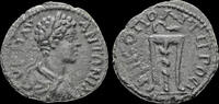 Moesia Inferior AE17 Moesia Inferior Nicopolis ad Istrum Caracalla AE17 tripod with serpent -