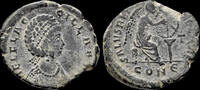 Roman AE24 Aelia Flaccilla AE24 Victory seated right -