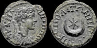 Moesia Inferior AE assarion Moesia Inferior Nicopolis ad Istrum Caracalla AE assarion star and crescent -
