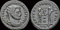 Roman radiate Diocletian AE radiate emperor standing right -