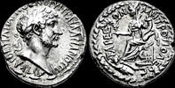 Kilikia tridrachm Kilikia Tarsos Hadrian AR tridrachm city-goddess seated left -