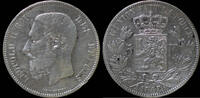 Belgium 5 frank Belgium Leopold II 5 frank 1867 point