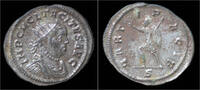 Roman antoninianus Tacitus silvered aurelianus Mars advancing left