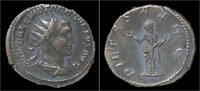 Roman antoninianus Trebonianus Gallus AR antoninianus Pietas standing left