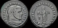 Roman follis Maximinus II, as Caesar AE follis Carthago standing facing -