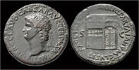 Roman 54-68AD Nero AE dupondius temple of Janus EF