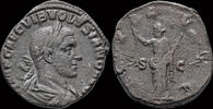 Roman sestertius Volusian AE sestertius Pax standing left -