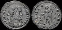 Roman follis Maximianus, Second Reign, AE follis Genius standing left. -