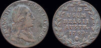 Austrian Netherlands double liard Austrian Netherlands Brabant Frans II double liard 1793 -