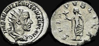 Roman antoninianus Aemilian AR antoninianus Spes advancing left -