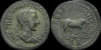 238-244AD Antioch Pisidia Gordian III AE medallion She-wolf suckling Romulus and Remus VF+