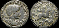 238-244AD Pisidia Antioch Gordian III AE medallion emperor on horseback to right VF+