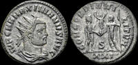 Roman radiate Maximianus Herculius AE radiatus Maximianus standing front -