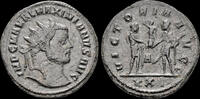 Roman radiate Maximianus Herculius AE radiatus Maximianus standing right -